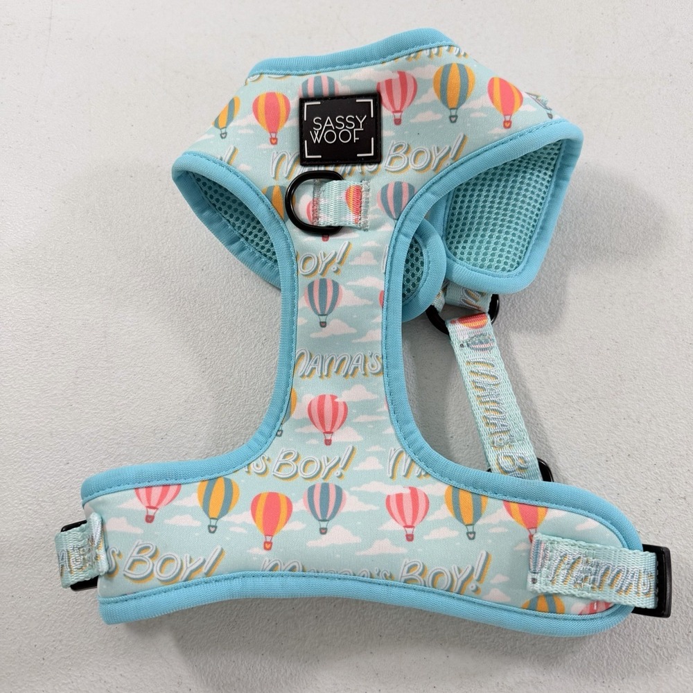 Sassy Woof Mama's Boy Blue Adjustable Dog Harness Size M NEW WITHOUT TAGS
